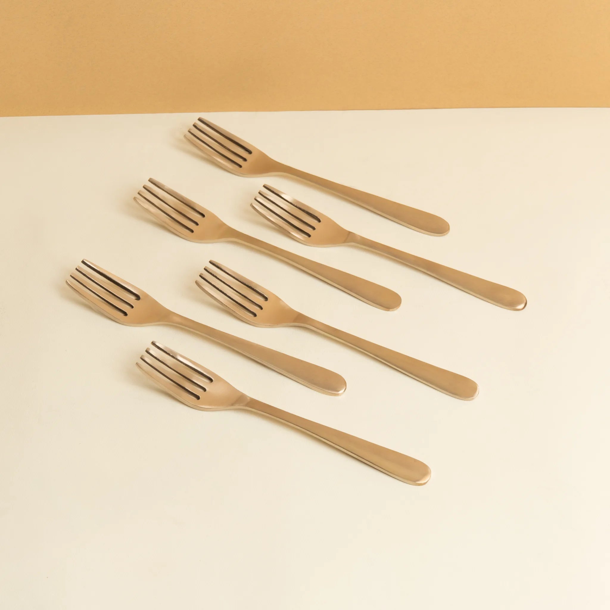Kansa Fork Set — 6 Piece — Brushed