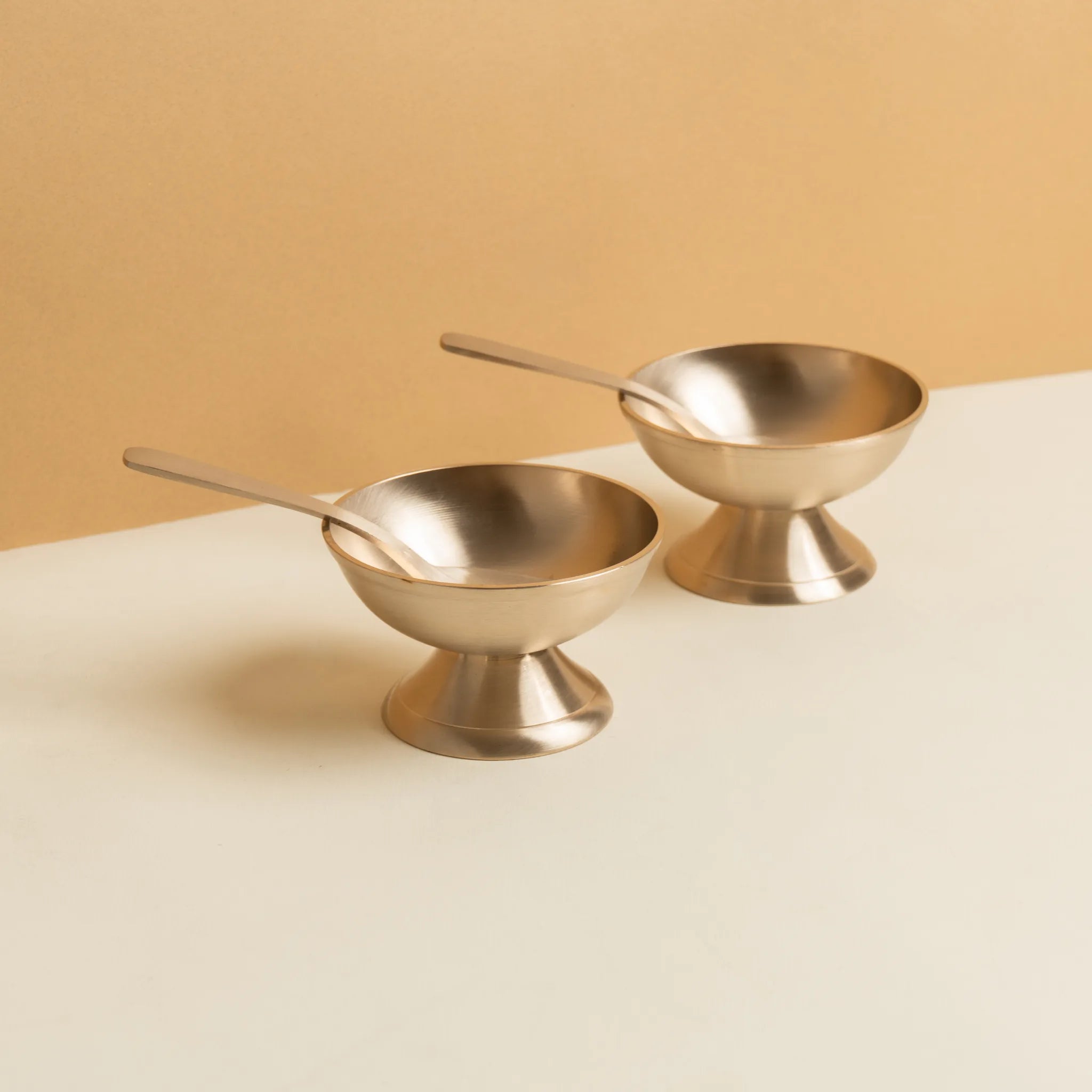 Kansa Ice Cream Bowl — 2 Piece — Brushed