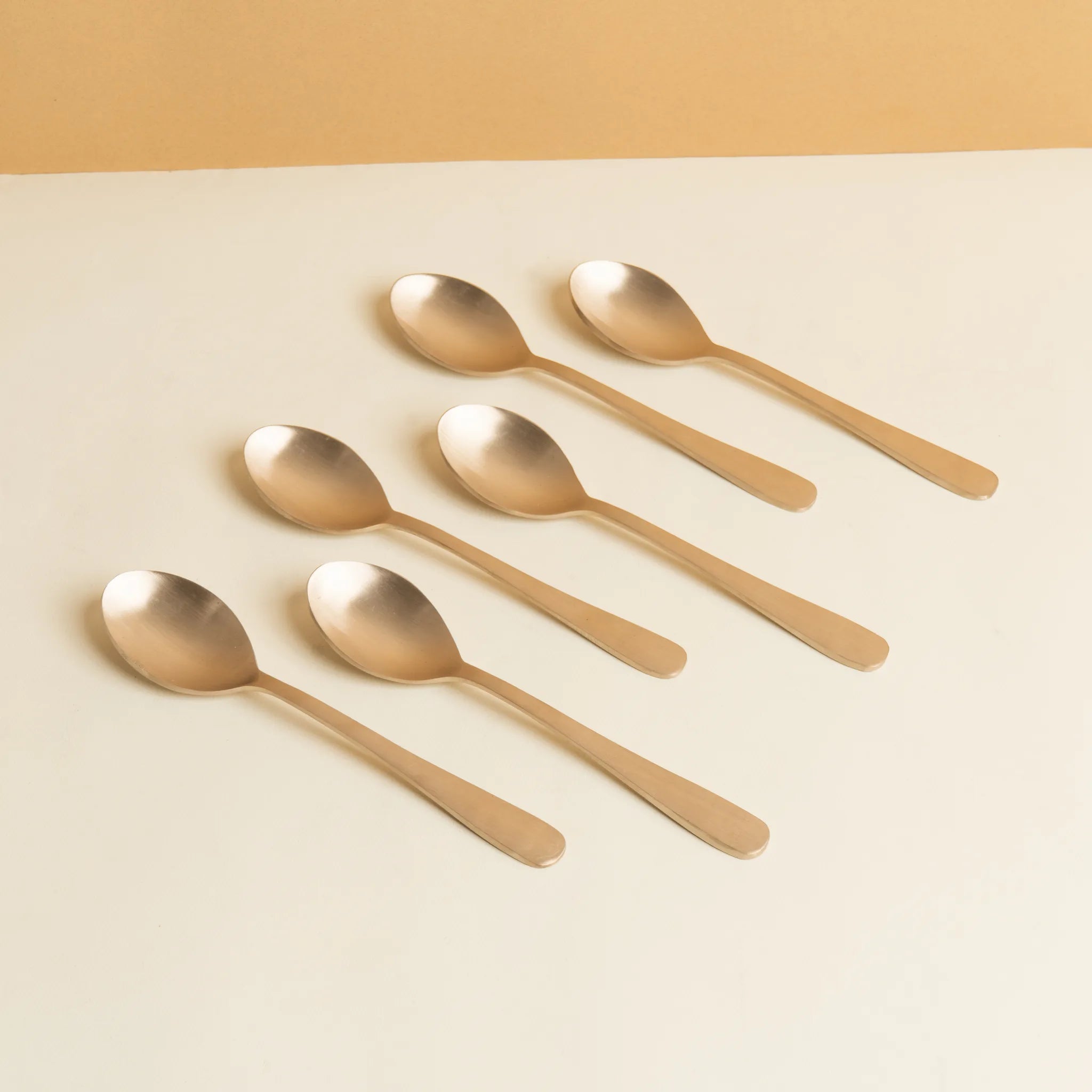 Kansa Spoon Set — 6 Piece — Brushed